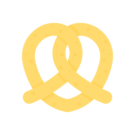 Pretzel pastry food sweet icon