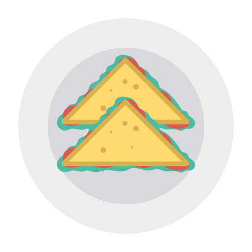 Sandwich bread food and restaurant lunch icon