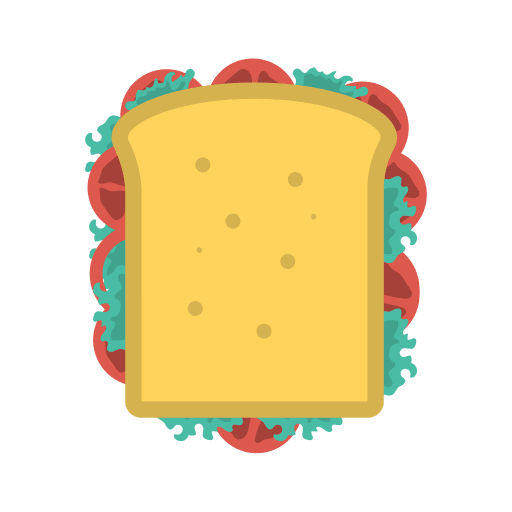 Sandwich bread food and restaurant meal icon