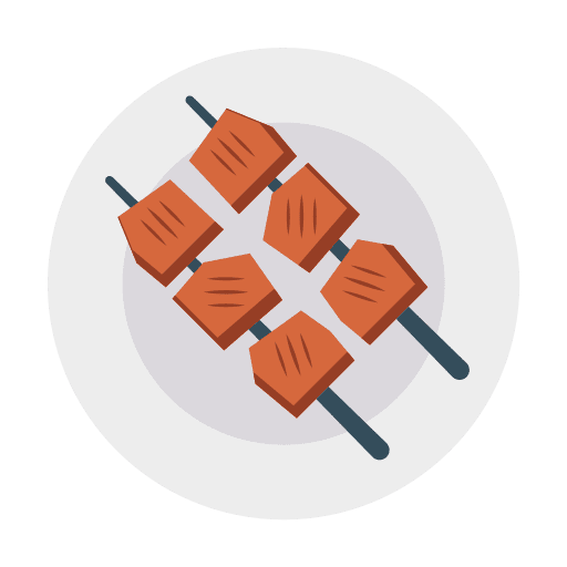 Skewer diet vegan food icon