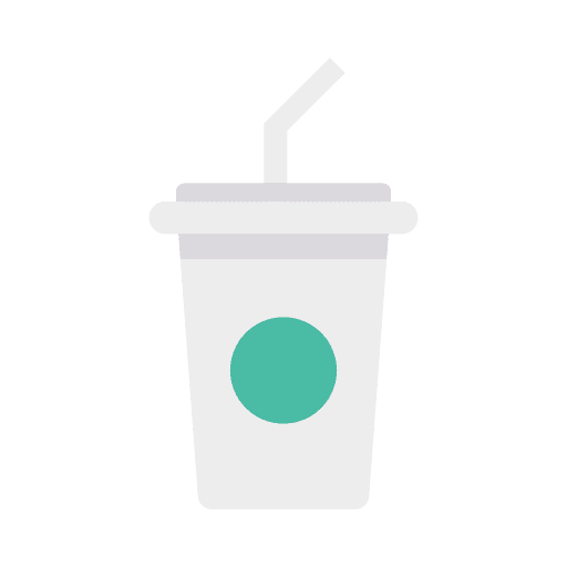 Soft drink take away soda straw icon