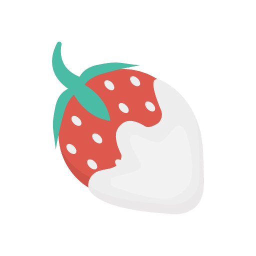 Strawberry fruit organic vegetarian icon