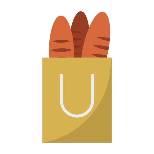 Bread loaf cereal healthy food icon