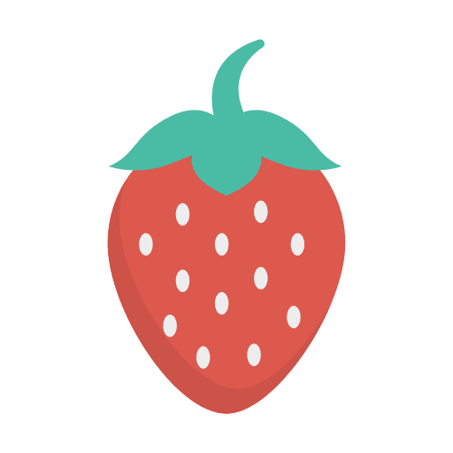 Strawberry vegetarian vegan organic icon