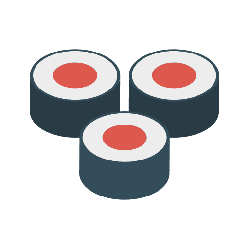 Sushi gastronomy maki nutrition icon