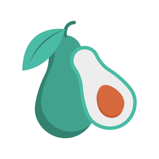 Avocado healthy food avocado organic icon