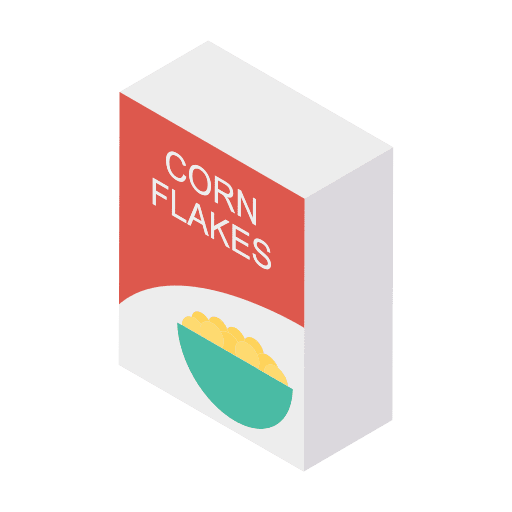 Cereal package breakfast nutrition icon