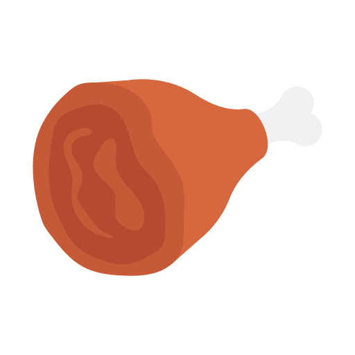 Chicken leg roast chicken food turkey leg icon