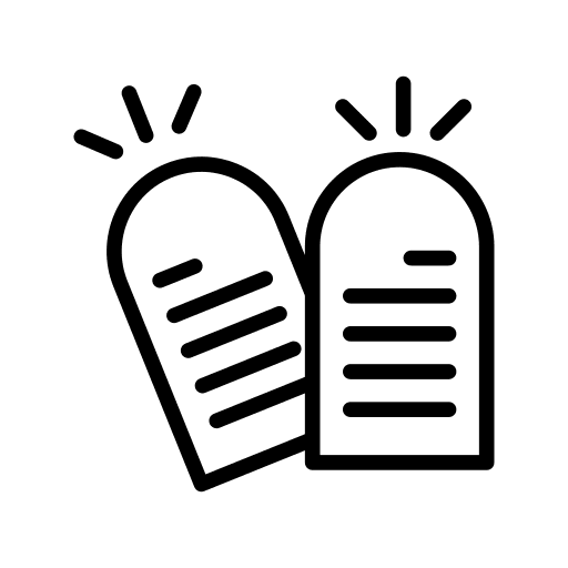 Ten commandments cultures christianity law icon