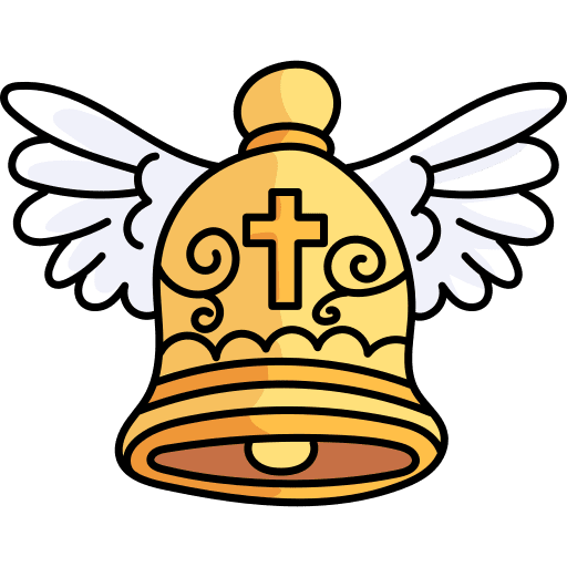 Bell christian easter cross icon