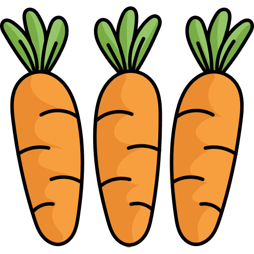Carrot organic food and restaurant vegetarian icon