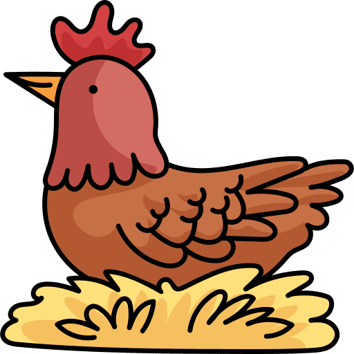 Hen garden animal chicken icon
