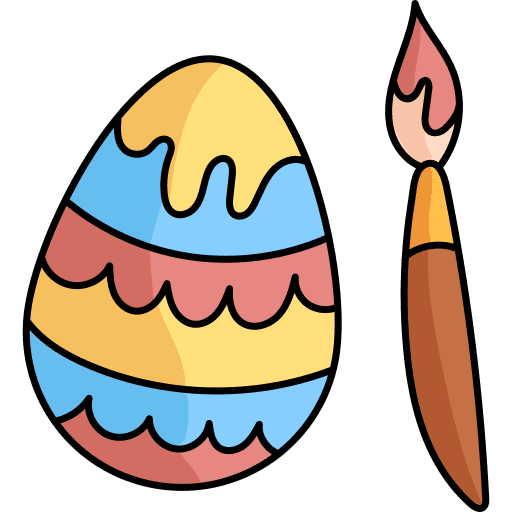 Painting party easter easter egg icon