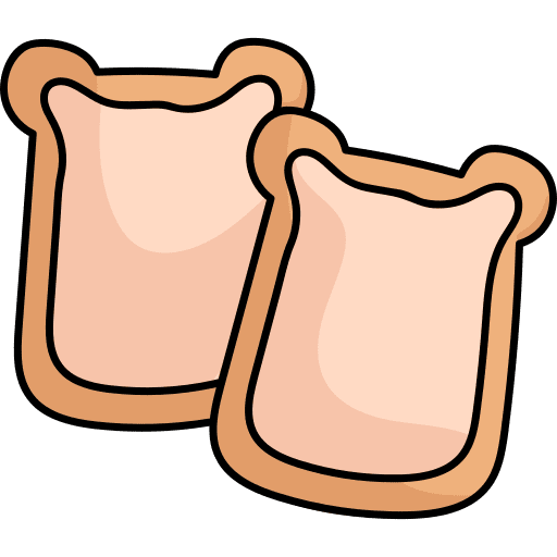 Bread toast food and restaurant meal icon