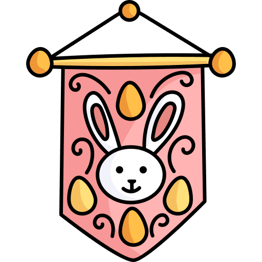 Easter bunny bunny flag animals icon