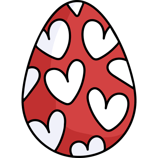 Easter egg heart decoration garden icon