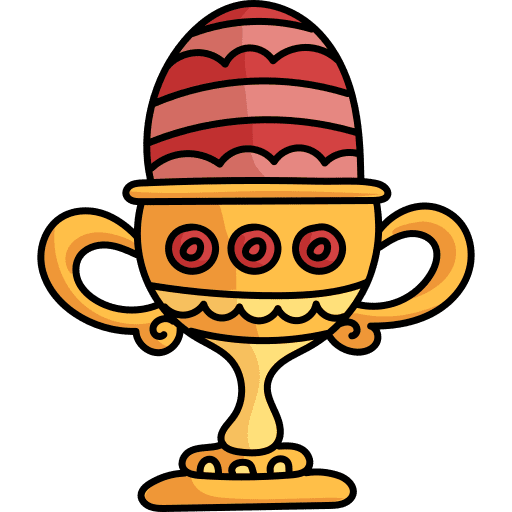 Easter egg trophy decoration cup icon