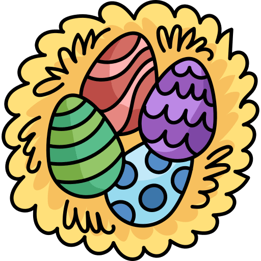 Easter eggs nest egg easter eggs icon