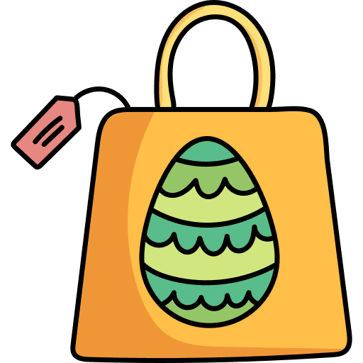 Shopping bag easter day easter celebration icon