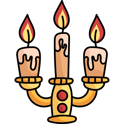 Candles candelabra decoration fire icon