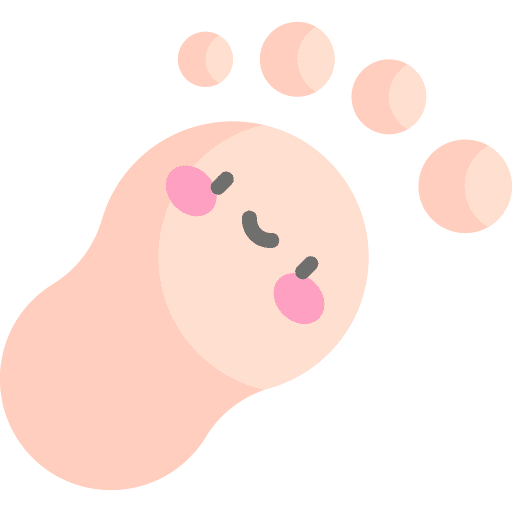 Footprints foot baby kid and baby icon Footprints foot baby kid and baby icon