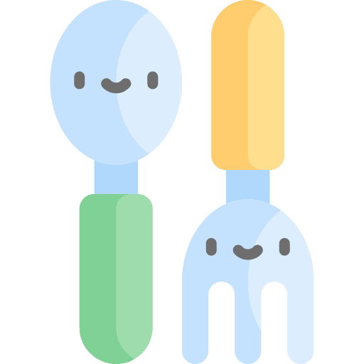 Spoon and fork kid and baby children baby cutlery icon Spoon and fork kid and baby children baby cutlery icon