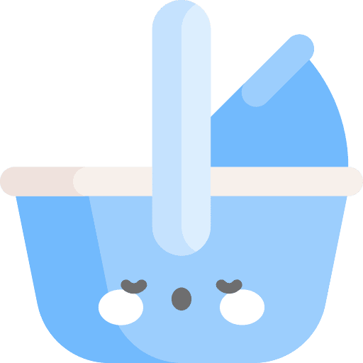 Carrycot basket cot kid and baby icon Carrycot basket cot kid and baby icon