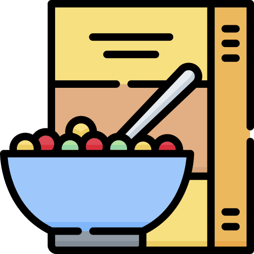 Cereals eat breakfast box icon
