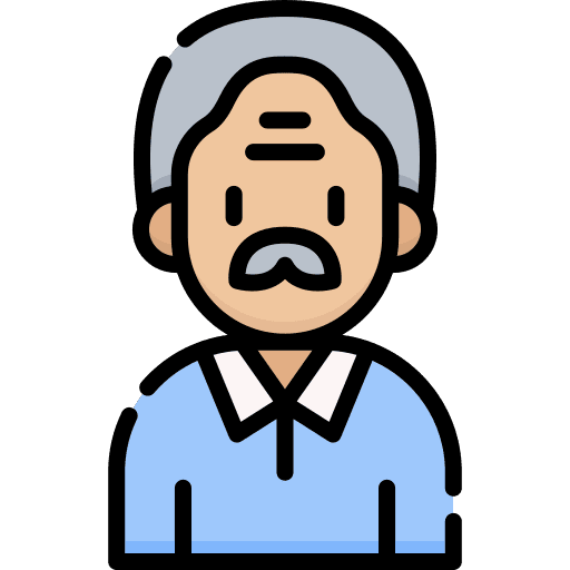 Grandfather senior people avatar icon