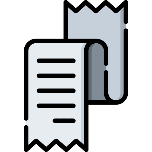Bill receipt commerce ticket icon Bill receipt commerce ticket icon