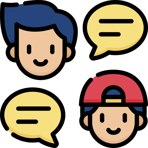 Talking miscellaneous counselling speech icon Talking miscellaneous counselling speech icon