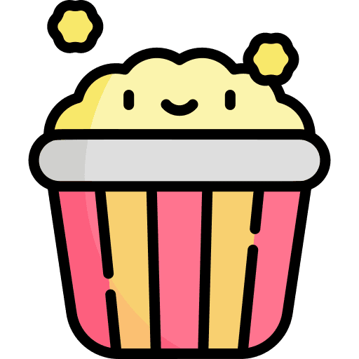 Popcorn entertainment salty movie icon