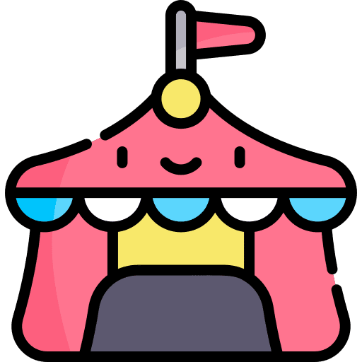 Circus tent buildings entertainment amusement park icon Circus tent buildings entertainment amusement park icon