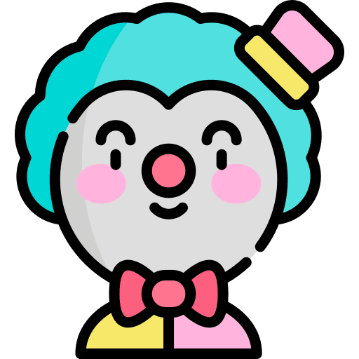 Clown people birthday and party clown icon Clown people birthday and party clown icon