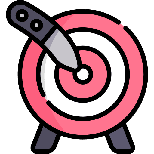 Knife throwing entertainment weapons target icon Knife throwing entertainment weapons target icon