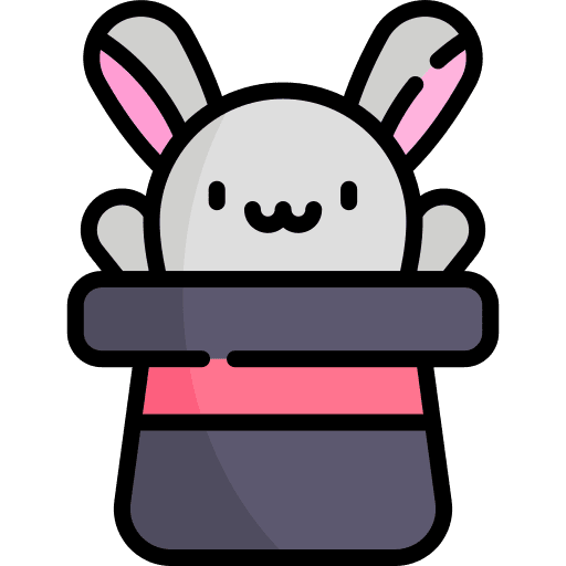 Rabbit magician magic wizard icon Rabbit magician magic wizard icon