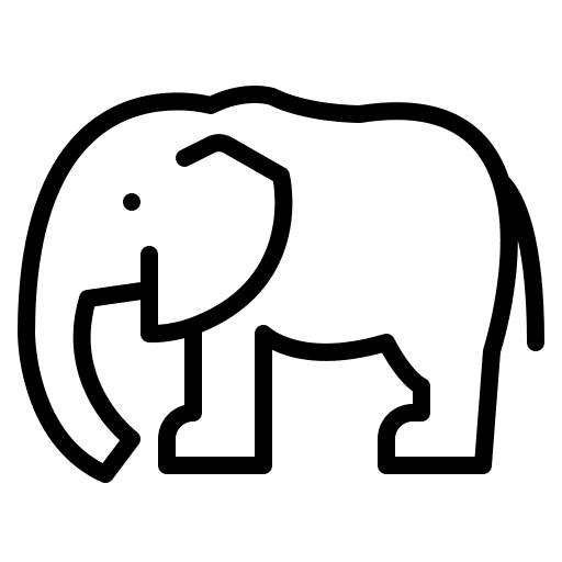 Elephant animal kingdom wild life elephant icon