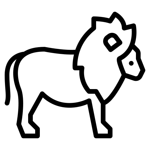 Lion nature forest wild life icon Lion nature forest wild life icon