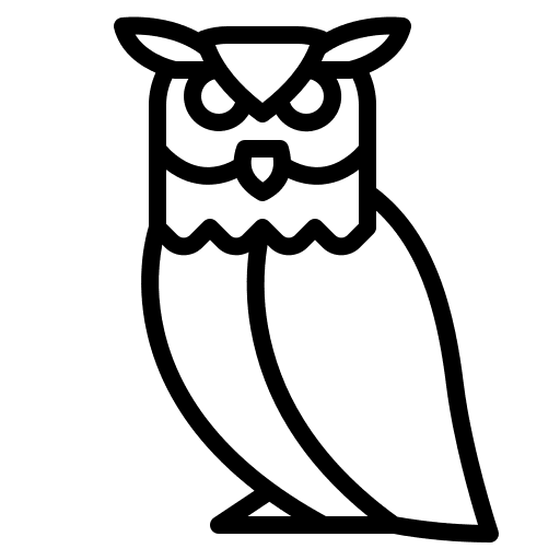 Owl night animal kingdom nature icon Owl night animal kingdom nature icon