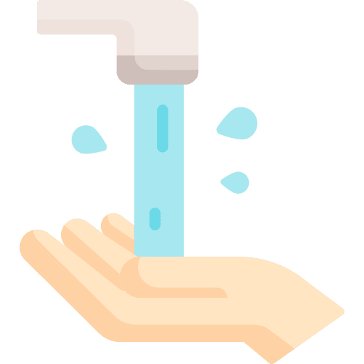 Hand washing wash bathtub water tap icon