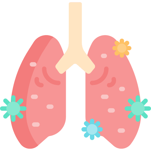 Infected healthcare and medical pneumonia internal organ icon