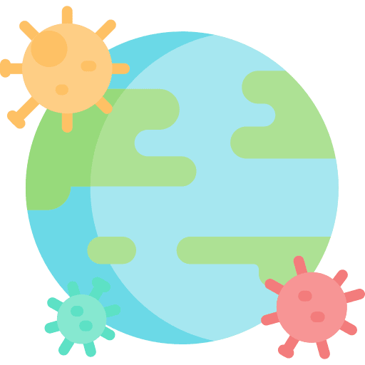 Pandemic globe healthcare and medical contagious icon