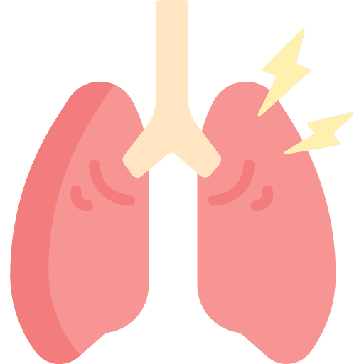 Pneumonia organ health body icon
