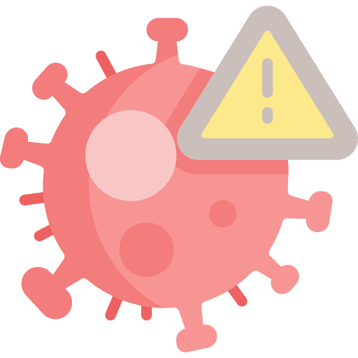 Virus warning coronavirus alert icon