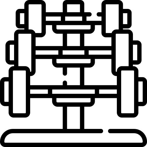 Barbell wellness fitness exercise icon