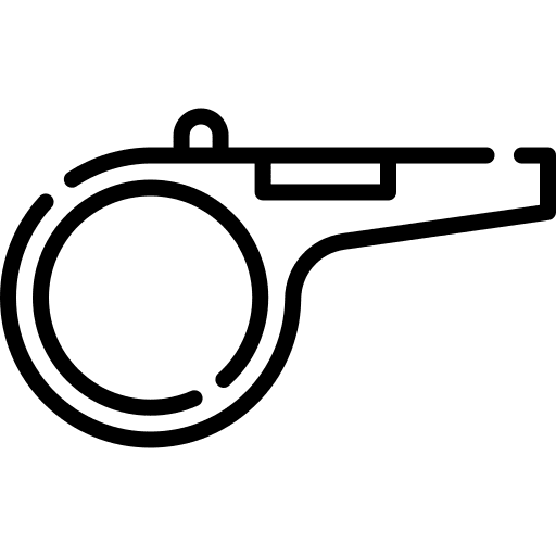 Whistle musical instrument police referee icon Whistle musical instrument police referee icon