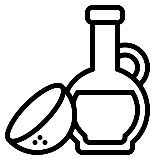 Coconut oil skin food and restaurant oil icon