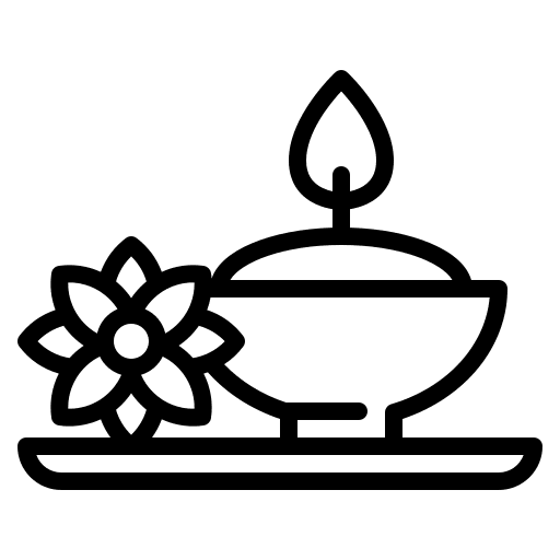 Candle essential oil wellness spa icon Candle essential oil wellness spa icon