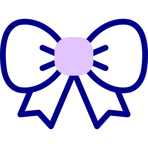 Bow ribbon shapes christmas icon