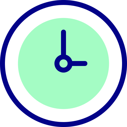 Clock time and date hour wall clock icon